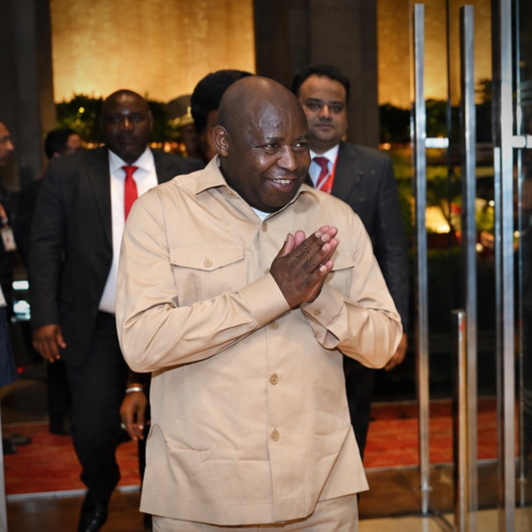 TheLalitGroup's tweet photo. It was an honour to welcome S E Evariste Ndayishimiye, President of the Republic of Burundi, to The LaLiT New Delhi. #BRICS2026 
@GeneralNeva https://t.co/TA0xvseNrp