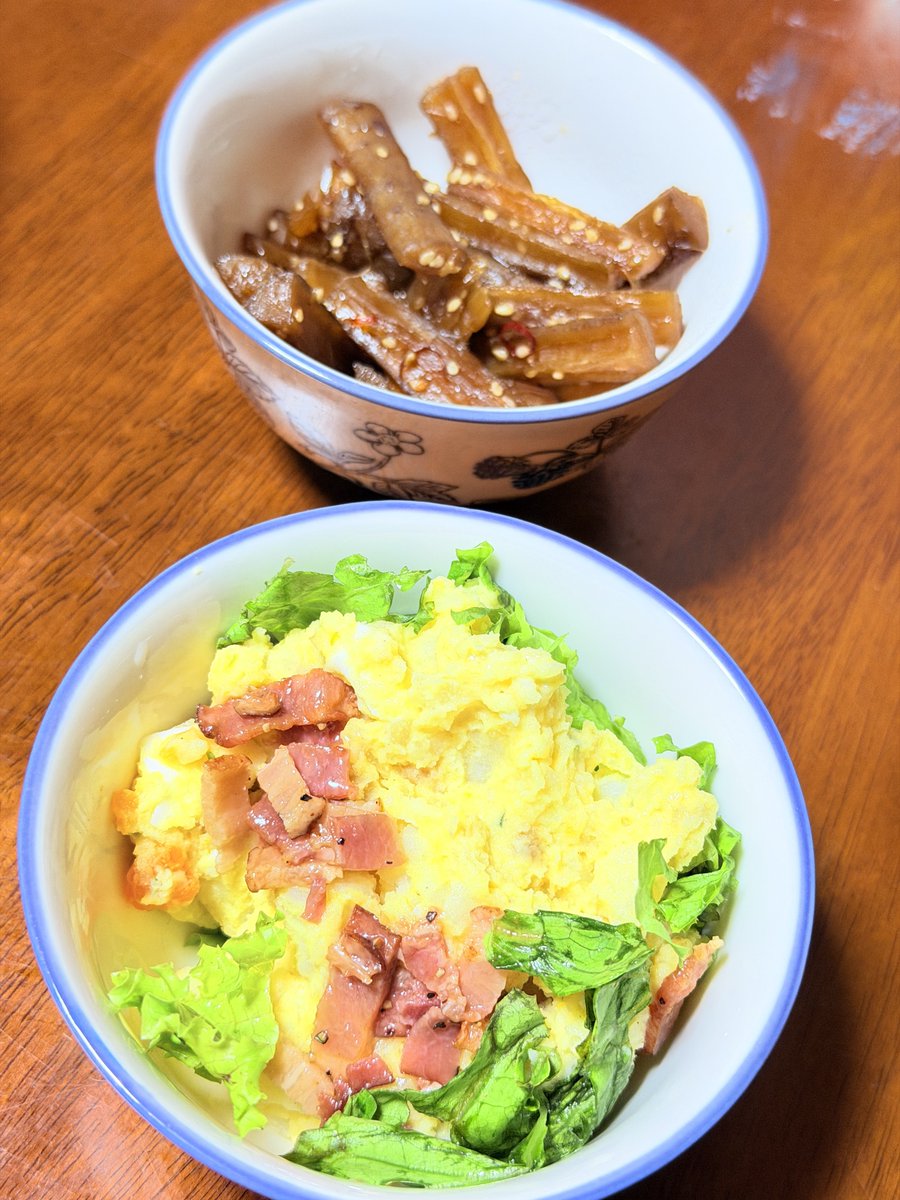sakura_cat_rose's tweet photo. 夜ご飯担当🌙🍚
今日は親子丼🐔🐣🍚、写真撮ってないですがしじみのお味噌汁を作りました🍀ごぼうのきんぴらとポテサラを買ってきました。 https://t.co/q9YuWkSHkj