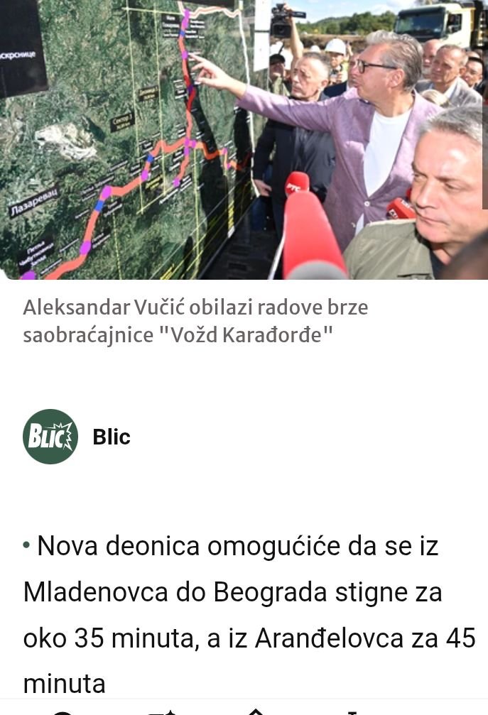 Amaris2b's tweet photo. 📢📢📢Beograd-Mladenovac 35 min...Vidi se da se radi i gradi, a ovakvi projekti stvarno ostaju iza nas. Podrška predsedniku Vučiću! #pagefoeyou #caosvima #srbijagradi https://t.co/zSdxTe2CU0