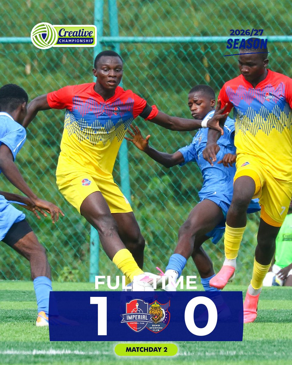 TCC_League's tweet photo. Imperial shut out Dino SC in hard-fought narrow victory.
#TCCLeague27 | #Bet9ja | #IMPDSC https://t.co/lEKWPjnmPl