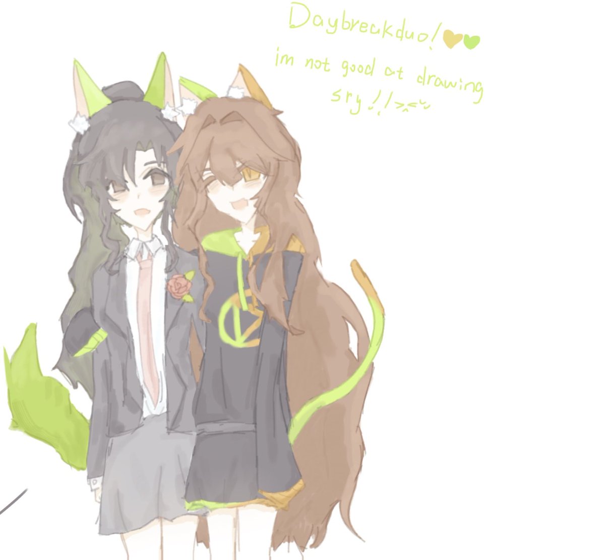 Island3sunflw's tweet photo. 臥槽，我畫的好狗屎，我夢遊畫的吧，
#daybreakduo https://t.co/hZeqEOTrZh