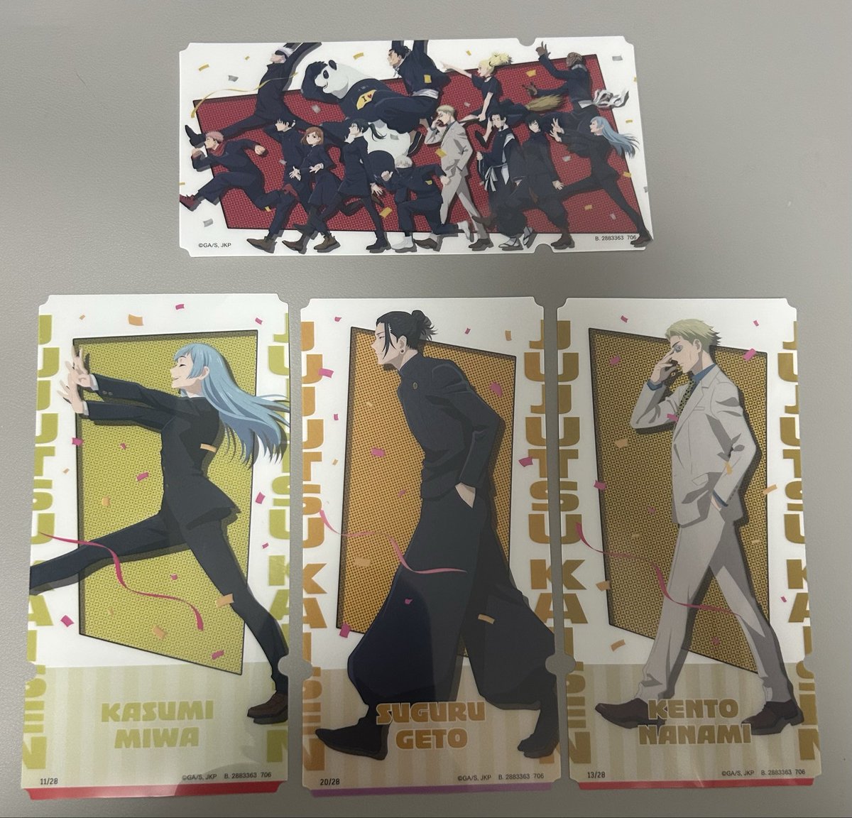 Neko5fon's tweet photo. 【交換譲渡】呪術廻戦　チケコレ　チケットライクコレクション

譲⬇︎⬇︎
乙骨、○真希、○東堂、伏黒、○釘崎、
虎杖、○三輪、夏油、七海、シクレ

求⬇︎⬇︎
同種脹相or定価+送料

無印譲渡の場合は○を同数含んでのお取引でお願いします🙇‍♀️
検索からもお気軽にお声掛けください✨ https://t.co/HLElX5vHwj