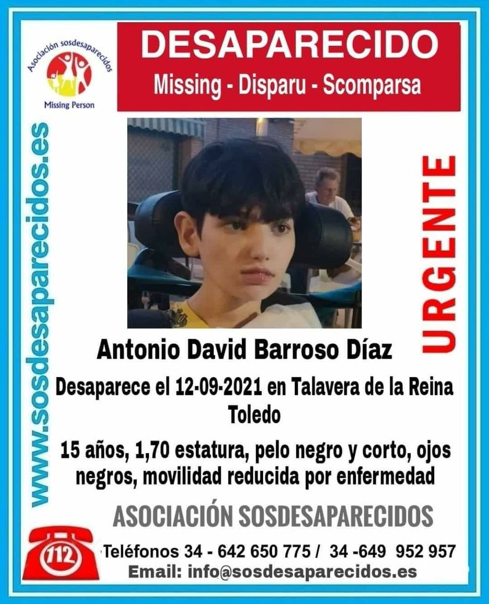 sosdesaparecido's tweet photo. 🆘 DESAPARECIDO
5 años sin Antonio David, con una discapacidad del 90%. 
5 años después de la desaparición, Realizaba un viaje con su madre. Esta confesó haber tirado su cuerpo a un contenedor, pero tras varios cambios de versión, el cuerpo sigue sin aparecer. https://t.co/M2x4p5QCqg