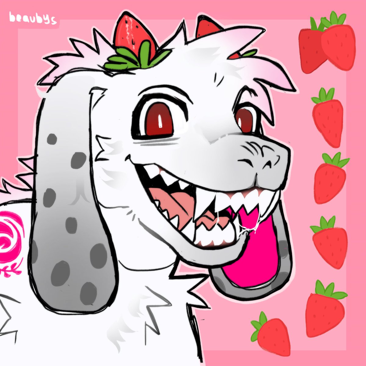 beauubs's tweet photo. icon made for a friend !! 
🍓🍓 #furry #furryartㅤㅤㅤ https://t.co/t3GIDMakQg