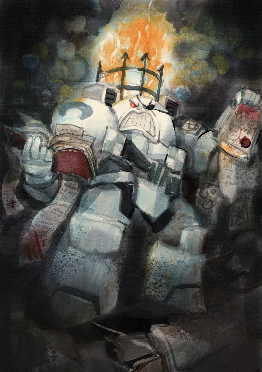 nightmareSyrup's tweet photo. "Map to Space King" Psycho Warrior 
The painting demo vid squised it to the side 🫠 https://t.co/5axrxPb15Z