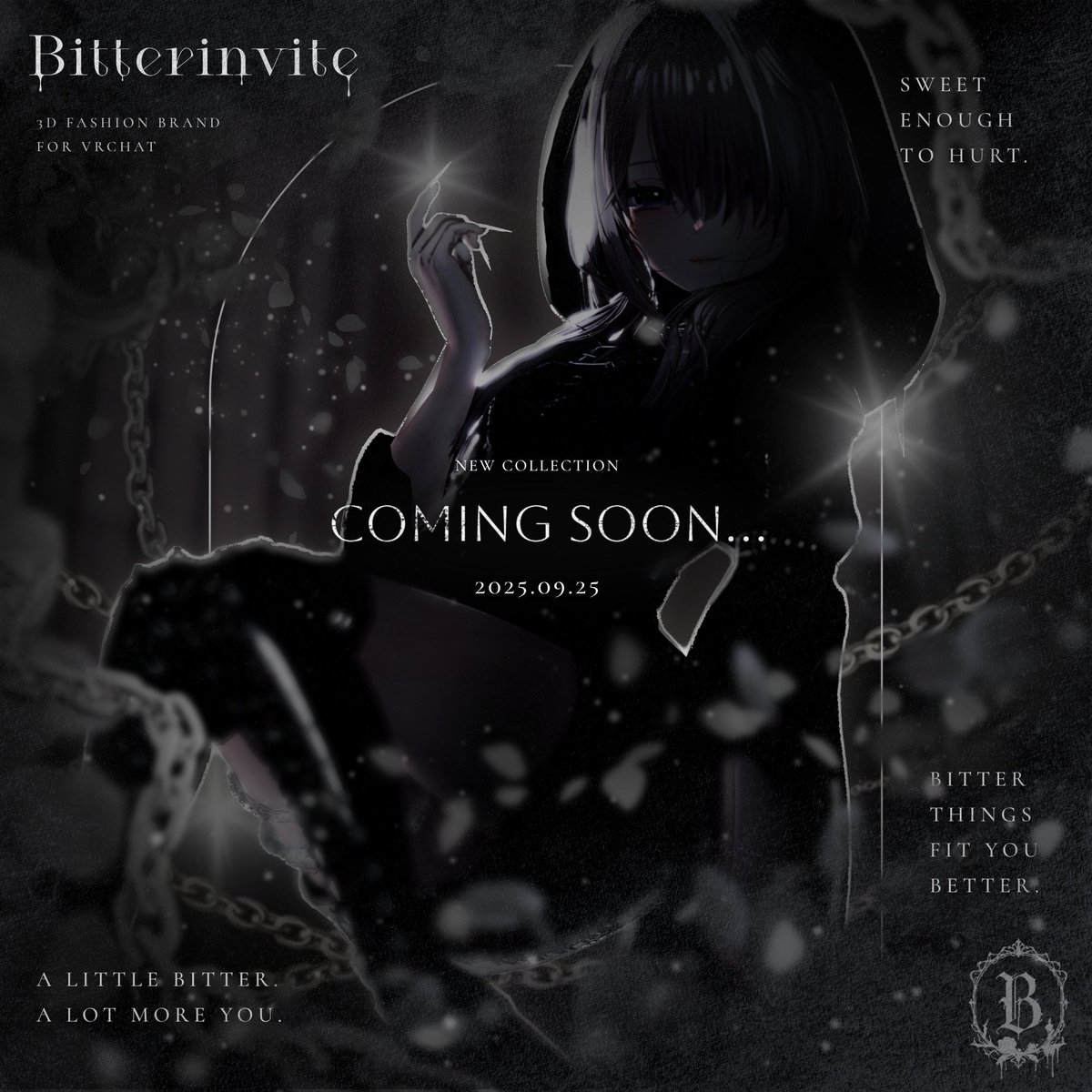 Bitterinvite3d's tweet photo. 𝐁𝐢𝐭𝐭𝐞𝐫𝐢𝐧𝐯𝐢𝐭𝐞

3D Fashionbrand for VRChat
Coming Soon...💜

#VRChat #Bitterinvite3d https://t.co/KYcRf2mUpR