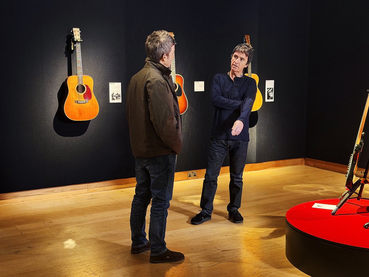 Johnny_Marr's tweet photo. Johnny Marr, Noel Gallagher and the stories behind Marr’s guitars. 

Watch now https://t.co/DV69iD5VOE https://t.co/4rf950fHJt