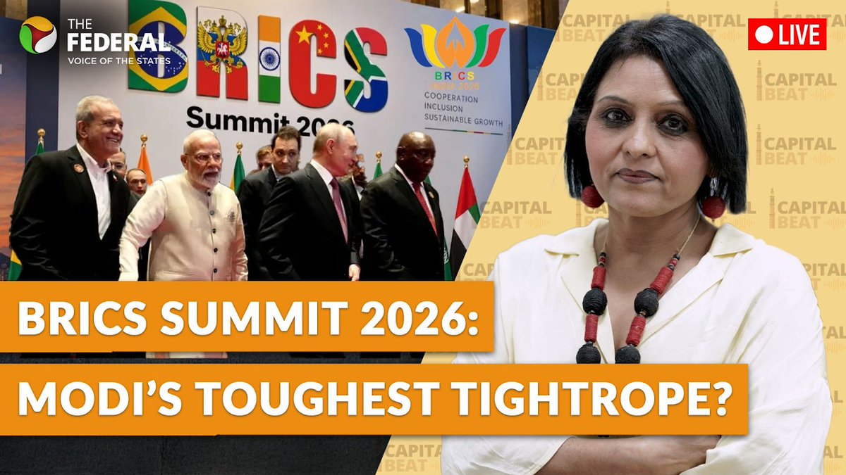 TheFederal_News's tweet photo. LIVE | BRICS agrees on joint declaration ahead of New Delhi summit?
WATCH | https://t.co/Q9MdKSBpPA
For more such videos, subscribe: https://t.co/looqfhR07r
#BRICS #TheFederal #NewDelhiSummit #JointDeclaration #IndiaForeignPolicy #BRICSSummit #IndiaNews #Diplomacy #InternationalRelations #LiveDiscussion