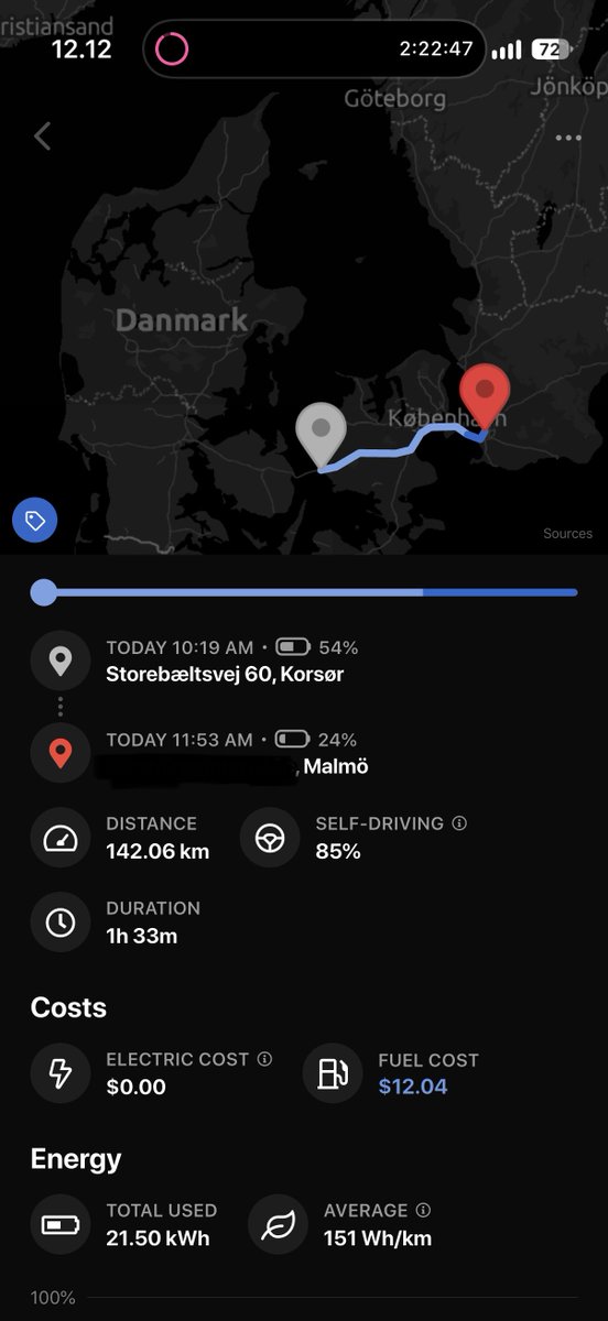 FSDEurope's tweet photo. Sweden, seriously… what more proof do you need? 🇸🇪😂

My Tesla drove itself from my doorstep all the way across Denmark 🇩🇰 with FSD Supervised doing 100% of the driving. The moment we crossed into Swedish territory, FSD stopped working.

Denmark let the car prove itself on real roads. Sweden apparently still needs a PowerPoint presentation.