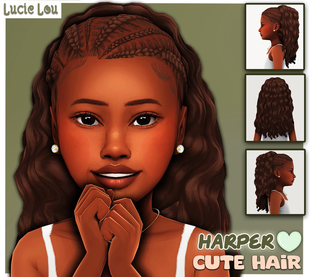 LucieLoucc's tweet photo. 🍏Harper Hair 
🩷Early Access
🔥Link in bio
#sims4 #sims4cc https://t.co/sXHgrbuHbs
