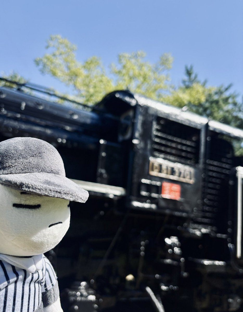 mmonmo18's tweet photo. 蒸気機関車とぬいバッターさん。

今日は良い天気でした
すこしずつ秋の風に…✨️

#ぬい撮り
#OFFgame https://t.co/SSPg79d5XG