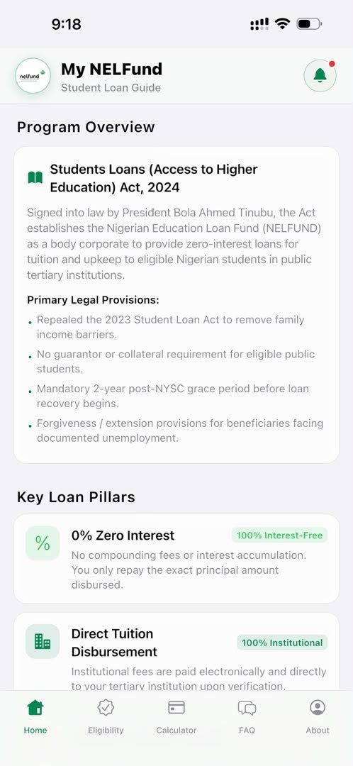 Abdalla_Nangere's tweet photo. Dear @NELFUND,

As a NELFUND beneficiary and student of Ahmadu Bello University, I built My NELFUND, an independent civic-tech application aimed at helping Nigerian students better understand and navigate the Student Loan Scheme, while also combating the misinformation, misconceptions, and confusion that often surround the scheme.

The app is now available on the Apple App Store (https://t.co/C3vifcBx2j), while the Android version is currently awaiting Google Play Store approval.

My NELFUND provides an interactive eligibility checker, a repayment and moratorium simulator, and a searchable knowledge base covering the application process, disbursement, repayment obligations, and students’ rights under the law.

For clarity, the application prominently states that it is not an official NELFUND application and is entirely independent of the Fund. It does not collect or access users’ names, NELFUND account details, loan balances, login credentials, banking information, or other personal loan data. The application's tools are based entirely on calculations, simulations, and publicly available statutory and policy information. It does not submit applications or perform any transaction on behalf of users.

This initiative was born out of my own experience as a beneficiary and my desire to make reliable information about the scheme more accessible to fellow students, particularly at a time when misinformation can create unnecessary anxiety and confusion around student financing.

I have formally notified the Fund of the initiative and would sincerely welcome your team's feedback, corrections, and guidance to ensure that the information remains aligned with current legislation and administrative directives.

Thank You.

T Gains!!!