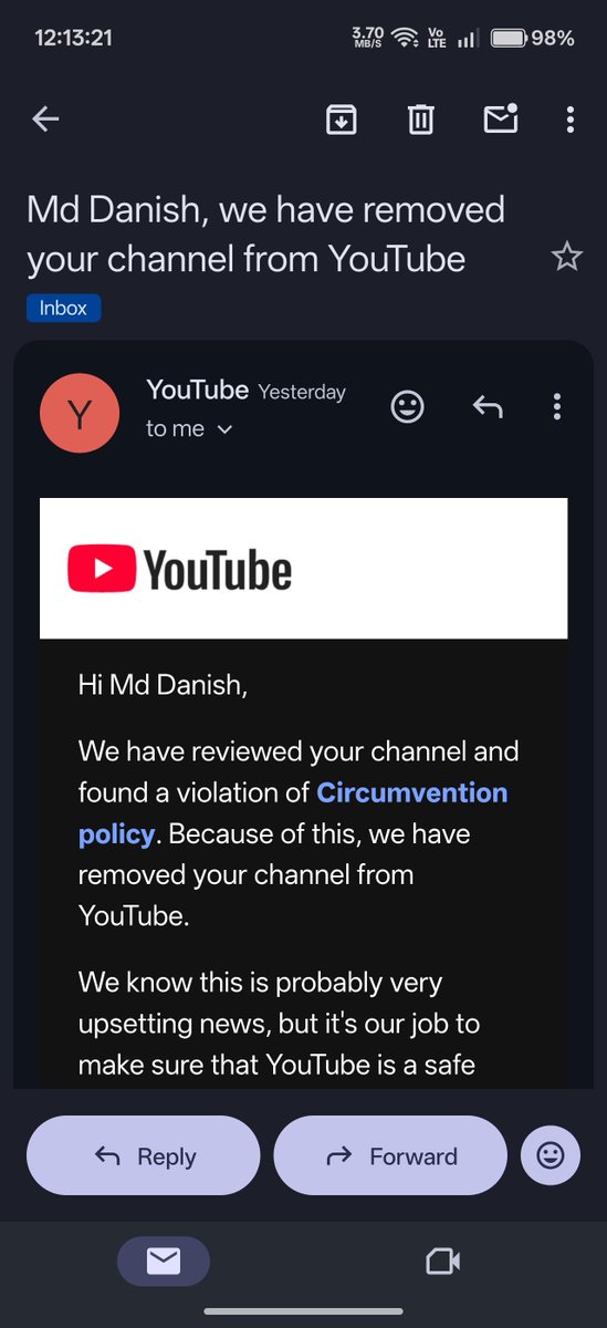 MdDanishapot's tweet photo. Dear @TeamYouTube and @YouTubeIndia 
My railway vlog channel was terminated under the Circumvention Policy. Please manually review and restore it.I created all content myself with my own face and voice. My career depends on this channel
Main Channel URL: [https://t.co/HXaPdFqBXE] https://t.co/gm0hbaDBk7