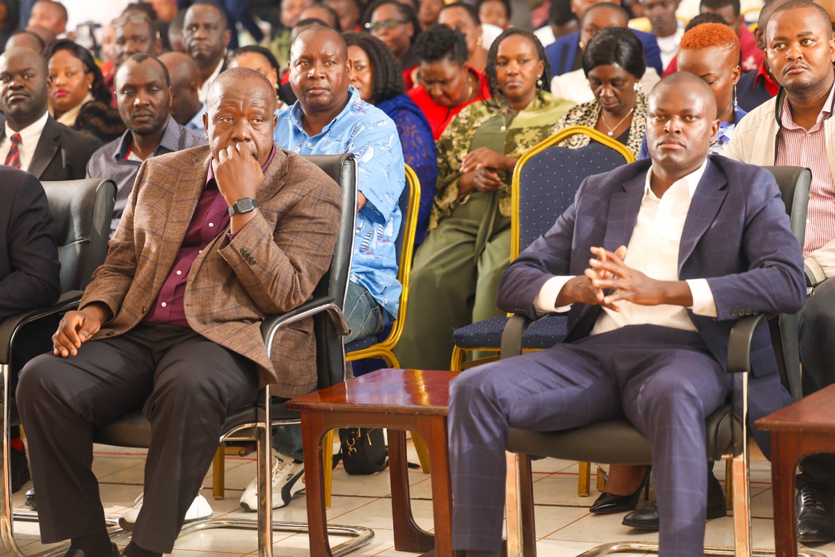 Milele_FM's tweet photo. Fred Matiang’i and Ndindi Nyoro attend a church service together at Kangema Seventh-day Adventist Church in Murang’a.
#milele100percentkenyan https://t.co/urk9jb4i5X