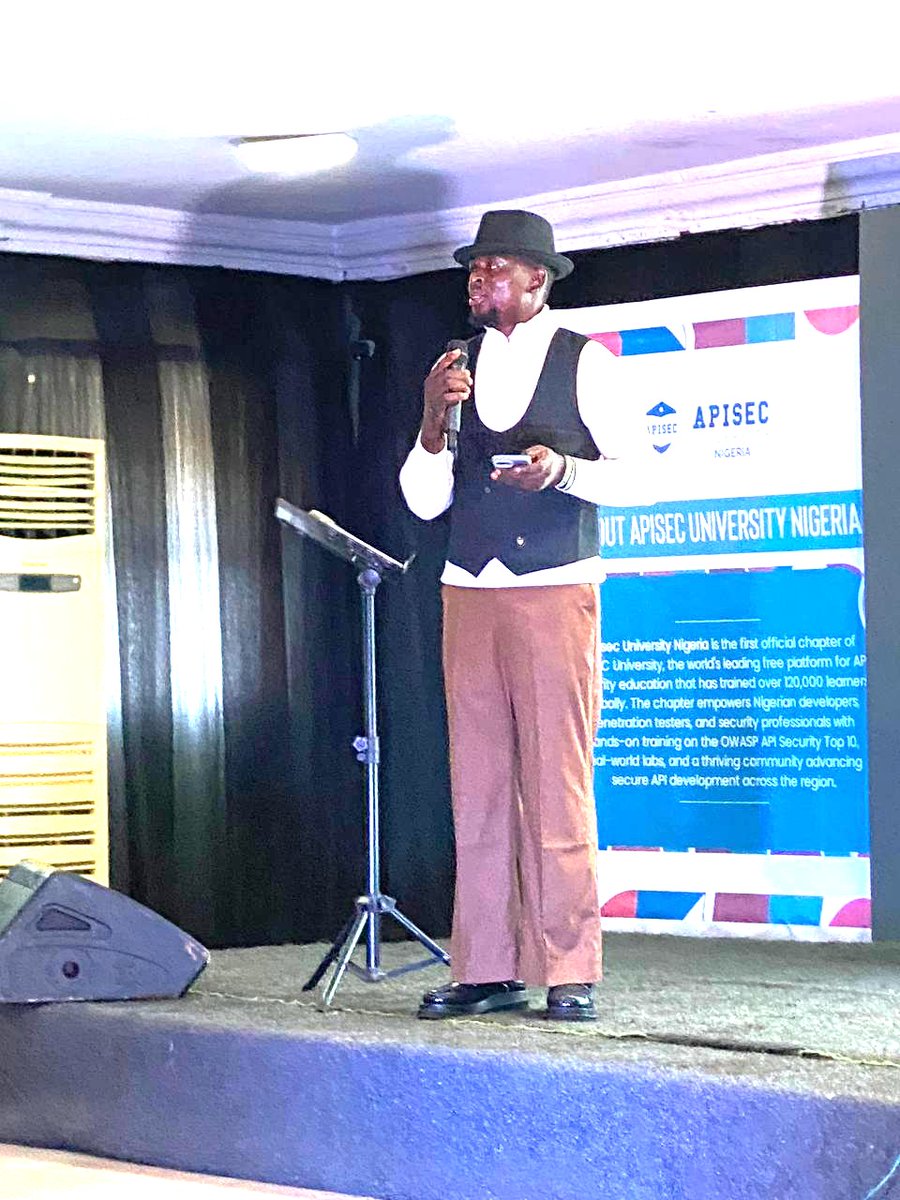 APIsecUNigeria's tweet photo. A very big thanks to @CybarikGlobal & @ireteeh for making this happen - Jonathan Adebayo (@APIsecUNigeria Lead)
#APIShieldSummit #APIsecUNija #CybariK https://t.co/sIEKyt0Xlb