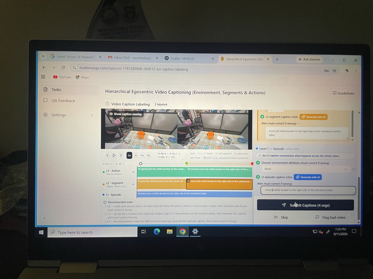 focusweb3766's tweet photo. Esi-captioning-labelling, one of the best tasks on both outlier and handshake,worths your time and it’s interesting. https://t.co/l47vCeeaTB