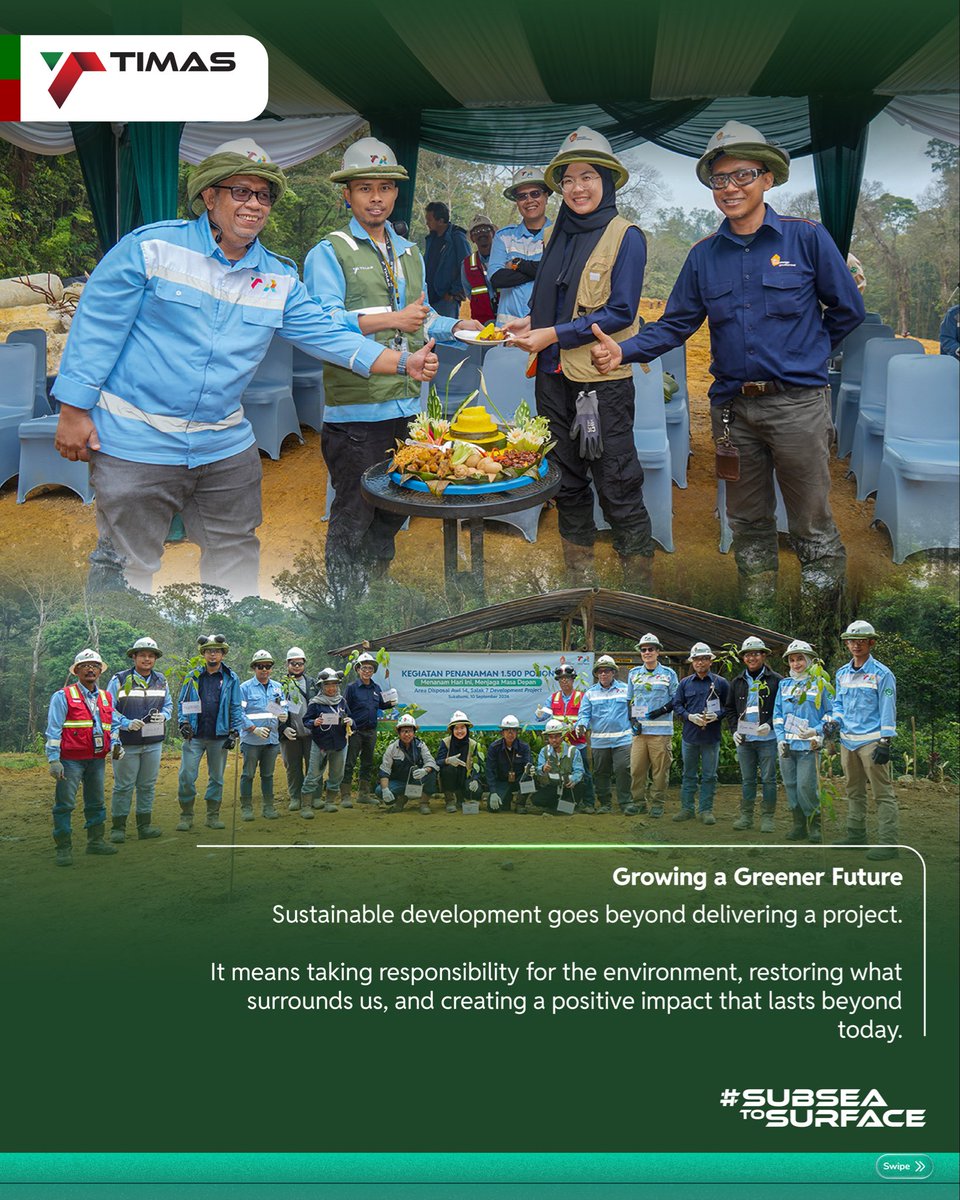 timas_id's tweet photo. 🌱 Planting Today, Protecting Tomorrow

Sustainability is an integral part of Salak Unit 7 Development Project, reflected through actions that support environmental responsibility and long-term impact.

Moving forward, with purpose and a commitment to a greener future. https://t.co/h5YPnwibhm