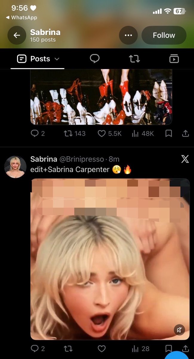 moonlitscene's tweet photo. so instead of addressing the situation after i called them out, user @Brinipresso has continued to spew lies. 

here's proof of them making and posting ai p*rn of säbrinä. and based on the caption they were pretty proud of it too! i hope this clears up any doubts https://t.co/UjT5TcsJmy