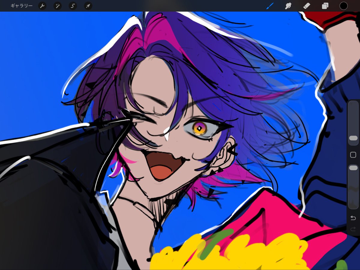 3R_rrr_Rrr's tweet photo. 清書するとどうしてもラフ時のイメージが変わるから供養
今まで描いた雲雀の中で1番好きな顔かけた https://t.co/Itb5tvCLQy