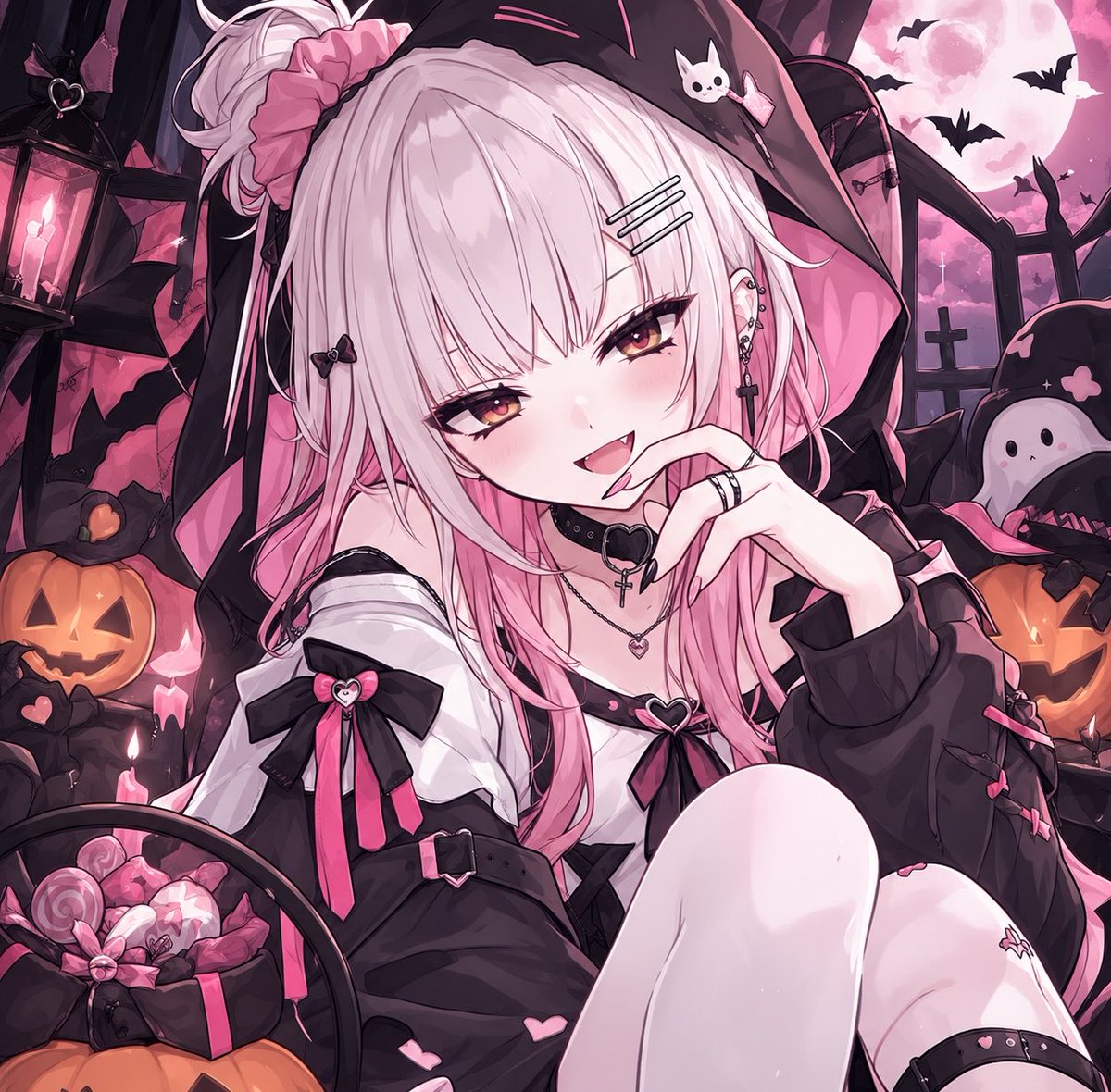 Illust_kirara's tweet photo. 🕯️𓆩 𝐇𝐚𝐥𝐥𝐨𝐰𝐞𝐞𝐧 𝐍𝐢𝐠𝐡𝐭 𓆪🕯️

─── Trick or Treat ───

今夜、誰も知らない場所で
ひっそりと無償企画を開催します……🎃

👻 参加方法
・この投稿をRP
・テンプレをリプに
・フォロー

今夜、あなたの子も
“こちら側”へ来てみませんか？

#AIイラスト  #無償依頼 https://t.co/LFs06pKXlt