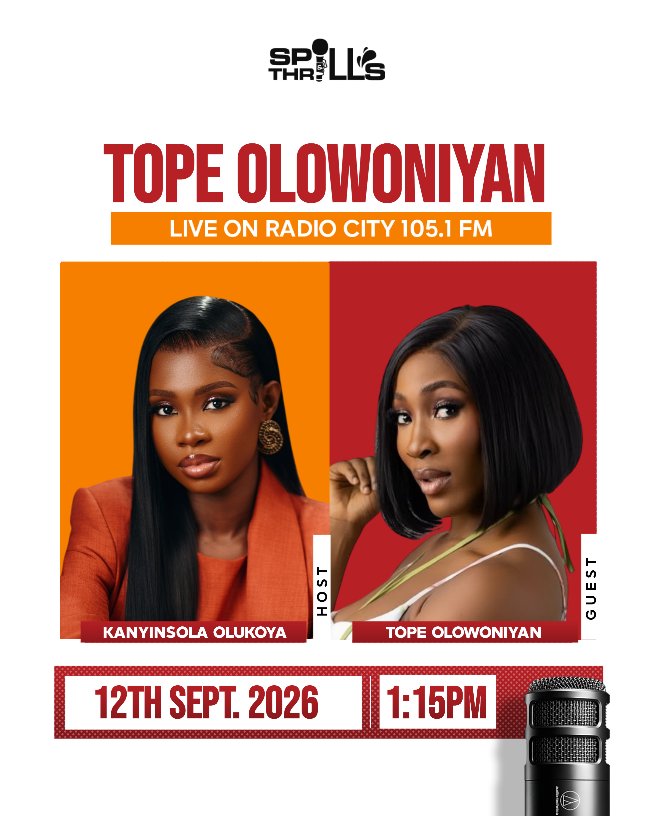 bridgeglobal_'s tweet photo. TOPE OLAWONIYAN IS COMING TO SPILLS &amp; THRILLS TODAY!!! 🚨🔥
You know we’re about to have a good time 💃😂
Tune in🤭❤️💃
#SpillsAndThrills #trending #samsung #apple https://t.co/20ZHcOftd5