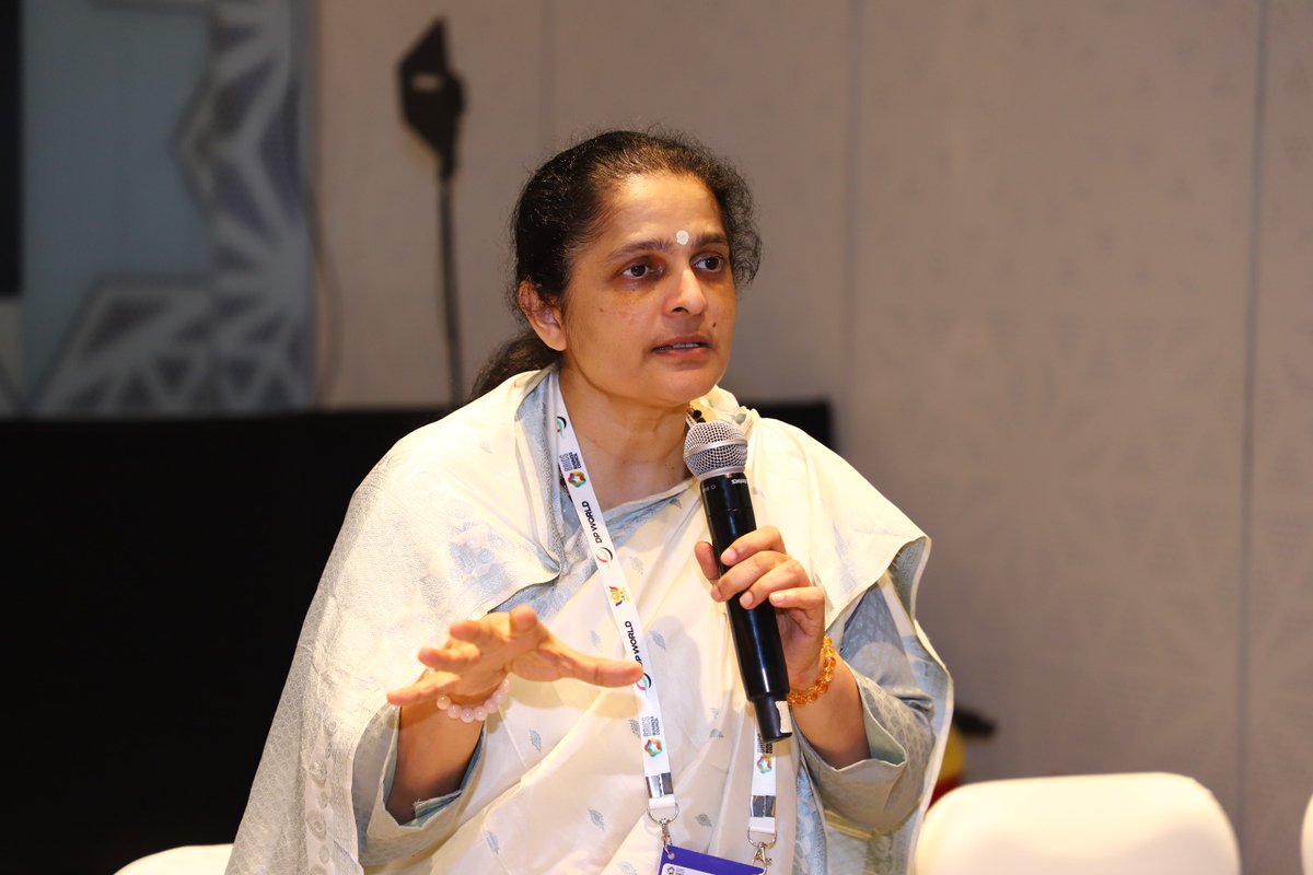AMRITAedu's tweet photo. ✨ Amrita Dean at BRICS Business Summit ✨

We are proud to share that Dr. Bhavani Rao, Dean, School of Social and Behavioral Studies, was invited to and represented Amrita Vishwa Vidyapeetham at the BRICS Business Council Summit held on 10th September 2026 at Yashobhoomi Convention Centre, New Delhi.

She participated in sessions chaired by India, alongside distinguished representatives from Brazil, China, Egypt, Ethiopia, Indonesia, Iran, Russia, Saudi Arabia, South Africa, and UAE.

The summit featured presentations from India’s Working Group Chairs across key sectors: 🌱 Agribusiness ✈️ Aviation 💻 Digital Economy & Artificial Intelligence ⚡ Energy, Green Economy & Climate 💳 Financial Services 🚆 Infrastructure, Transport & Logistics 🏭 Manufacturing 🎓 Skills Development, Applied Technology & Innovation 🌍 Trade and Investment
This engagement highlights Amrita’s commitment to contributing to global dialogues on innovation, sustainability, and inclusive growth.

#AmritaVishwaVidyapeetham #BRICS #GlobalLeadership #Innovation #Sustainability #Education
