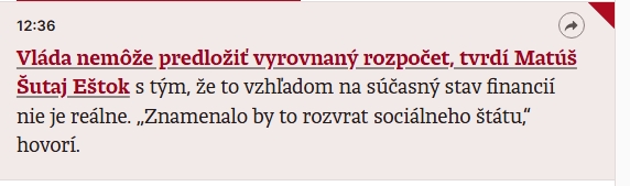 PaloMacko's tweet photo. Aha. Takže v záujme záchrany pseudo sociálneho štátu,  na ktorý si nevieme zarobiť, kľudne robijeme a zbankrotujeme celý štát a zničíme budúcnosť našim deťom a vnúčatám. Vládni majitelia miliónových víl niekde v prímorí a ich rodiny aj tak neuvidia, ako tu budú živoriť obete smerohlasáckeho sociálneho štátu. 

Bohužiaľ,  máme sociálnodemokratické vlády, ktoré vedia ukradnúť aj to,  čo je privarené. Ale vedia aj sľúbiť  nemožné a z dlhov na chvíľu zalepiť sociálnymi úplatkami svojim voličom oči, len aby si mohli nakradnúť ešte viac v duchu hesla "Po nás potopa!". 

Sociálny štát neohrozuje vyrovnaný rozpočet, ale netransparentné a predražené obstarávania, ako Slejáda, Záchrankový tender, požiadne vozidlá a vlastne skoro všetky kšefty Matúša Šutaja Eštoka. 

Chcete zachrániť sociálny štát a vyrovnaný rozpočet? Zbavte sa smerohlasáckych vlád, zbavte sa Matúša Šutaja Eštoka!