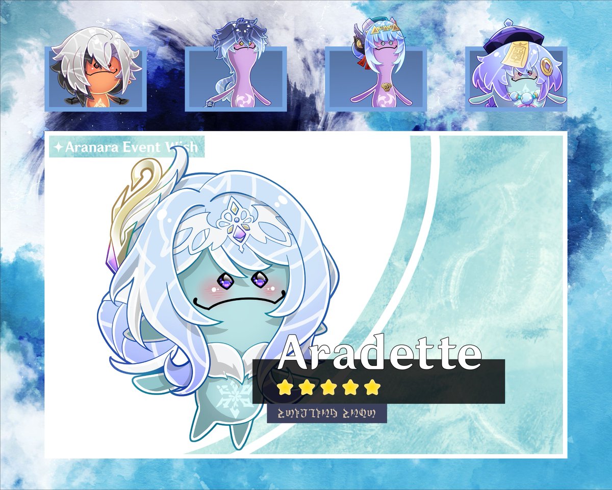 lari_s_art's tweet photo. Odette, Arlecchino, Flins, Ineffa...who did you end up pulling this version? 

#genshinimpact https://t.co/SzZelvtRKp
