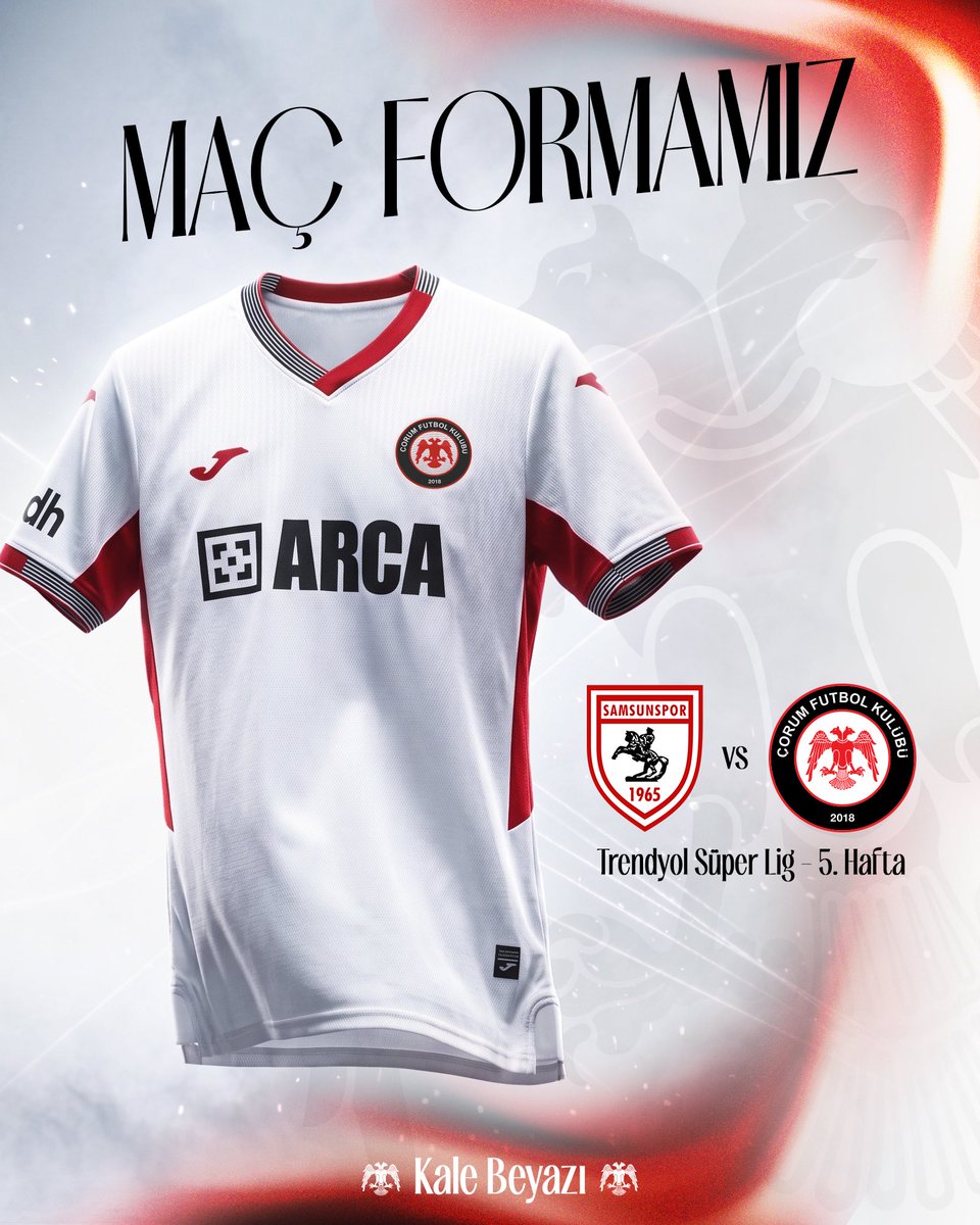 corumfk's tweet photo. Samsunspor maçına Kale Beyazı formamız ile çıkıyoruz. 🦅

#SAMvÇFK

@corumfkstore https://t.co/W5GG5yLGvq