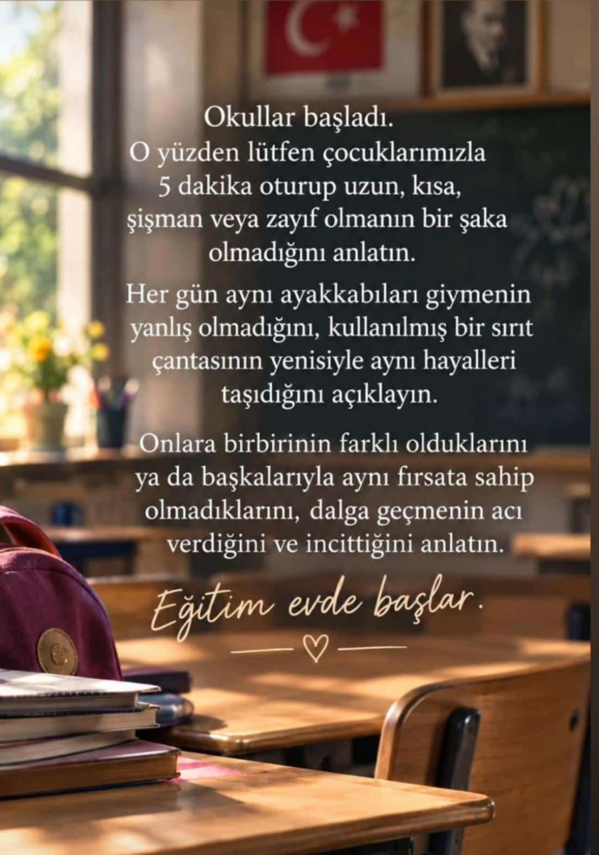 TlgnSvkt's tweet photo. #eğitimevdebaşlar
#egitim
#TürkiyeYüzyılıMaarifModeli
#Erdem
#köklerdengeleceğe
#aile
#millieğitimbakanlığı
#derszili
#ilkderszili
#eylül
#sonbahar https://t.co/XwXNoiSouL