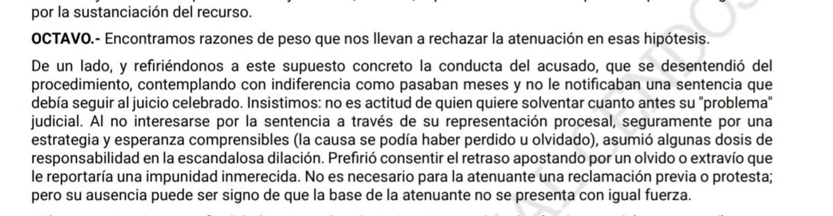 MunozLetrado's tweet photo. Nueva ST del TS sobre dilaciones indebidas ocurridas tras la celebración del juicio.

Nuevamente el TS dice que no.

Nuevamente J. Hernández -junto con Arrieta- discrepa.

Adjunto, para muestra, un fragmento de la ST. No tenías que protestar...pero sí.
 https://t.co/eQB7jeLiEy https://t.co/pabUqPB2EV
