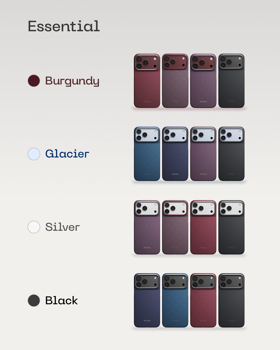 PitakaGallery's tweet photo. iPhone 18 Pro color × PITAKA weave.
Now choosing just got a lot harder, which combo gets your vote?

#pitaka https://t.co/W0LB8Y936b