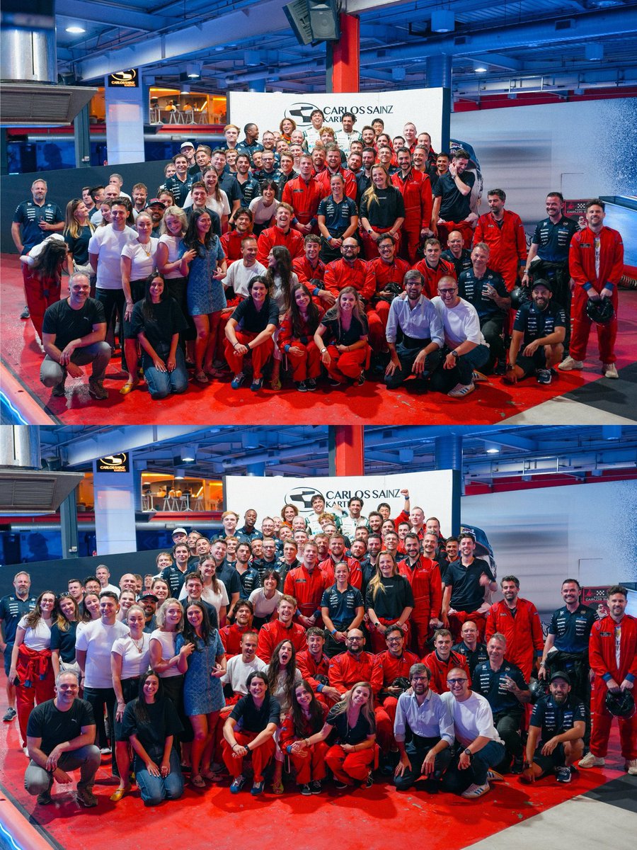 albonosainz's tweet photo. so when he said the team went karting i thought he meant team55 + like 3-4 people, i did not expect the whole entire grove https://t.co/6Jxfohpwib