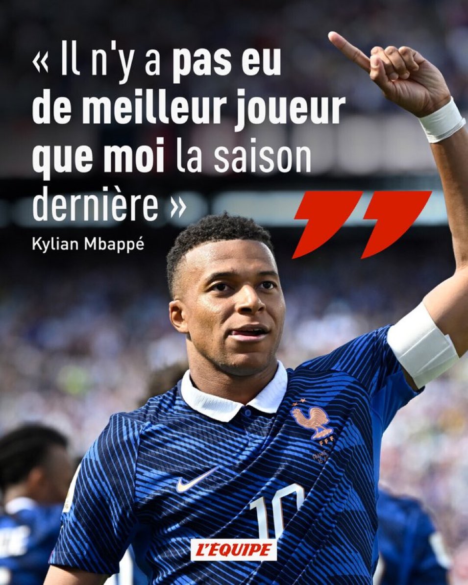 erroorr4404's tweet photo. Pas meilleur joueur de son championnat.
Pas meilleur joueur de la CDM.
Pas meilleur joueur de la LDC.
Aucun titre remporté.

Mais il se considère comme le meilleur parce qu’il empile les buts, souvent face à des équipes de seconde zone. Voilà la vision du foot d’un mec de 28 ans https://t.co/DugBr8BJD7