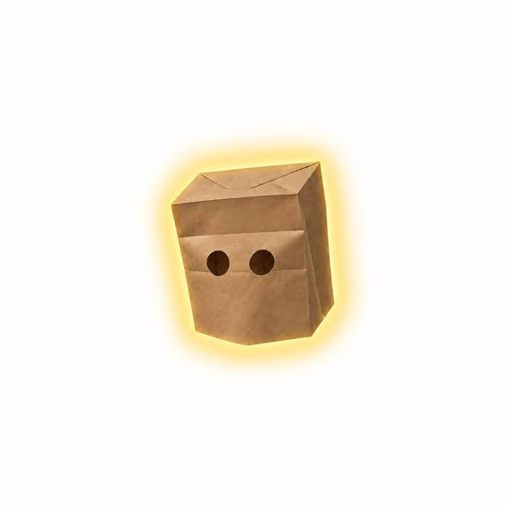 Niorquant's tweet photo. Everyone’s fixated on privacy and anonymity right now, but we still haven’t had a proper meme for it.

We keep putting animals and random characters inside the brown bag…

Why not just run the bag itself?

No face, No identity, Just privacy!

With Pump getting delisted from the App Store, the timing couldn’t be better.

THE BAG STAYS ON! ( PAIRED WITH ZEC )