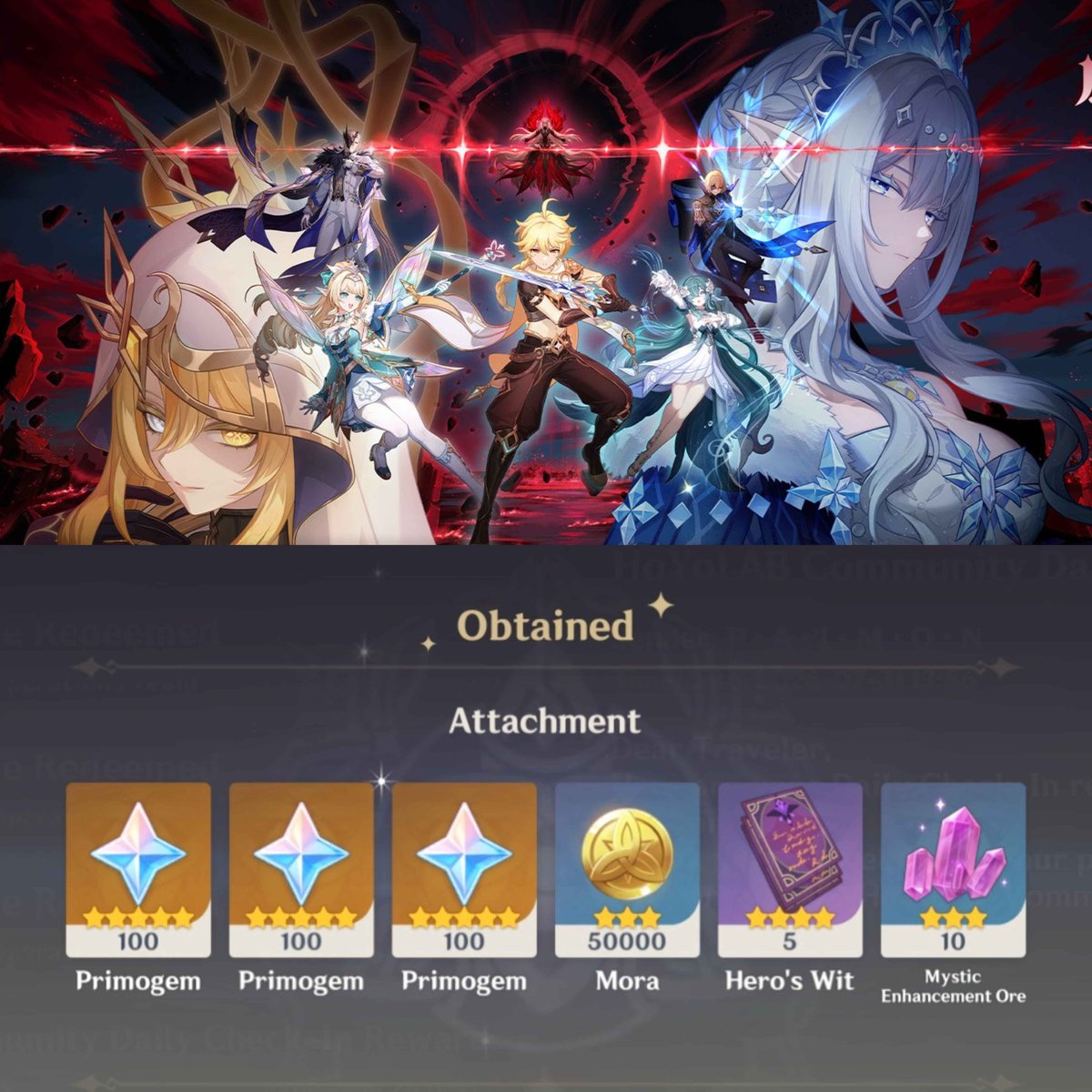GenshinUniverse's tweet photo. 300 PRIMOGEMS CODES

Rekviem
Vesna0923
PrimaDonna

#GenshinImpact https://t.co/K3gC6SDLQj