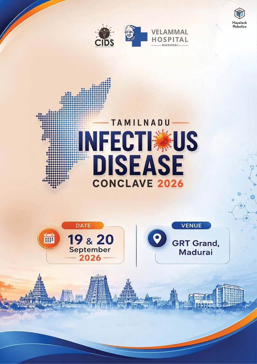HaystackRobotic's tweet photo. ➡️ Meet #HaystackRobotics at #TNIDC2026! Experience #VioletAI, our autonomous, chemical-free #UVCDisinfectionRobot.
📍 GRT Grand, Madurai  
📅 19–20 September 2026
#InfectionPrevention #HospitalHygiene #HealthcareInnovation https://t.co/RowqtBHdsN