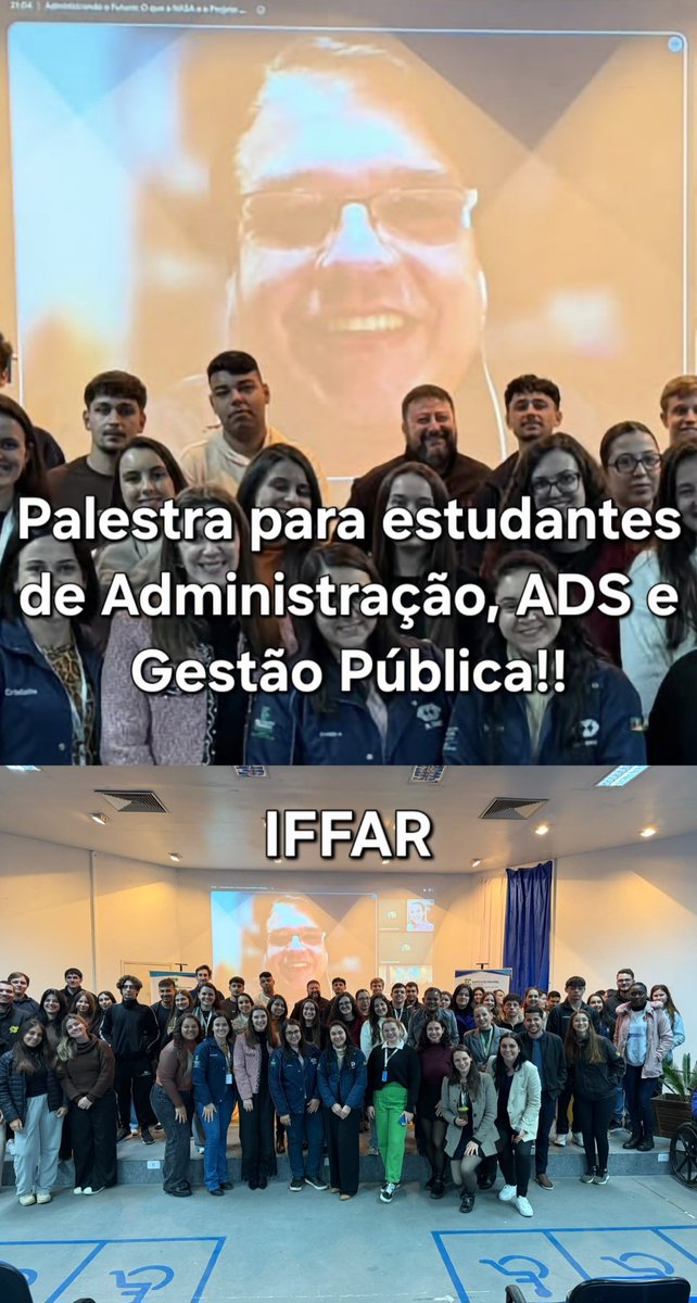 afguedes's tweet photo. Sexta de palestra aos estudantes de Administração, ADS e Gestão Pública no IFFAR. Parabéns aos organizadores, professores e estudantes!!!
#pesquisa #Internacionalização https://t.co/4yTlxPSQ2t