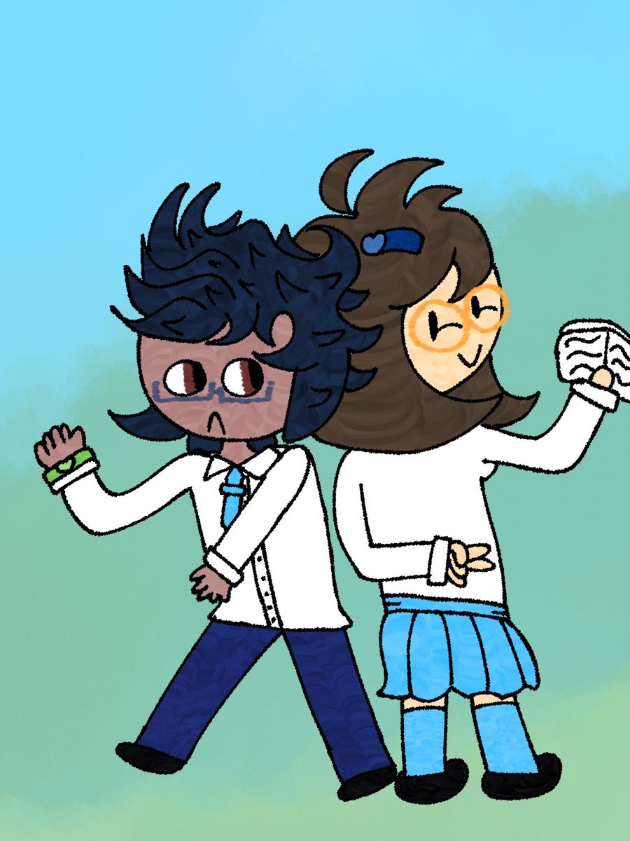AmbowPosting's tweet photo. Daily ambow day 6: They’re classmates now 💙 https://t.co/1xJt7afptK