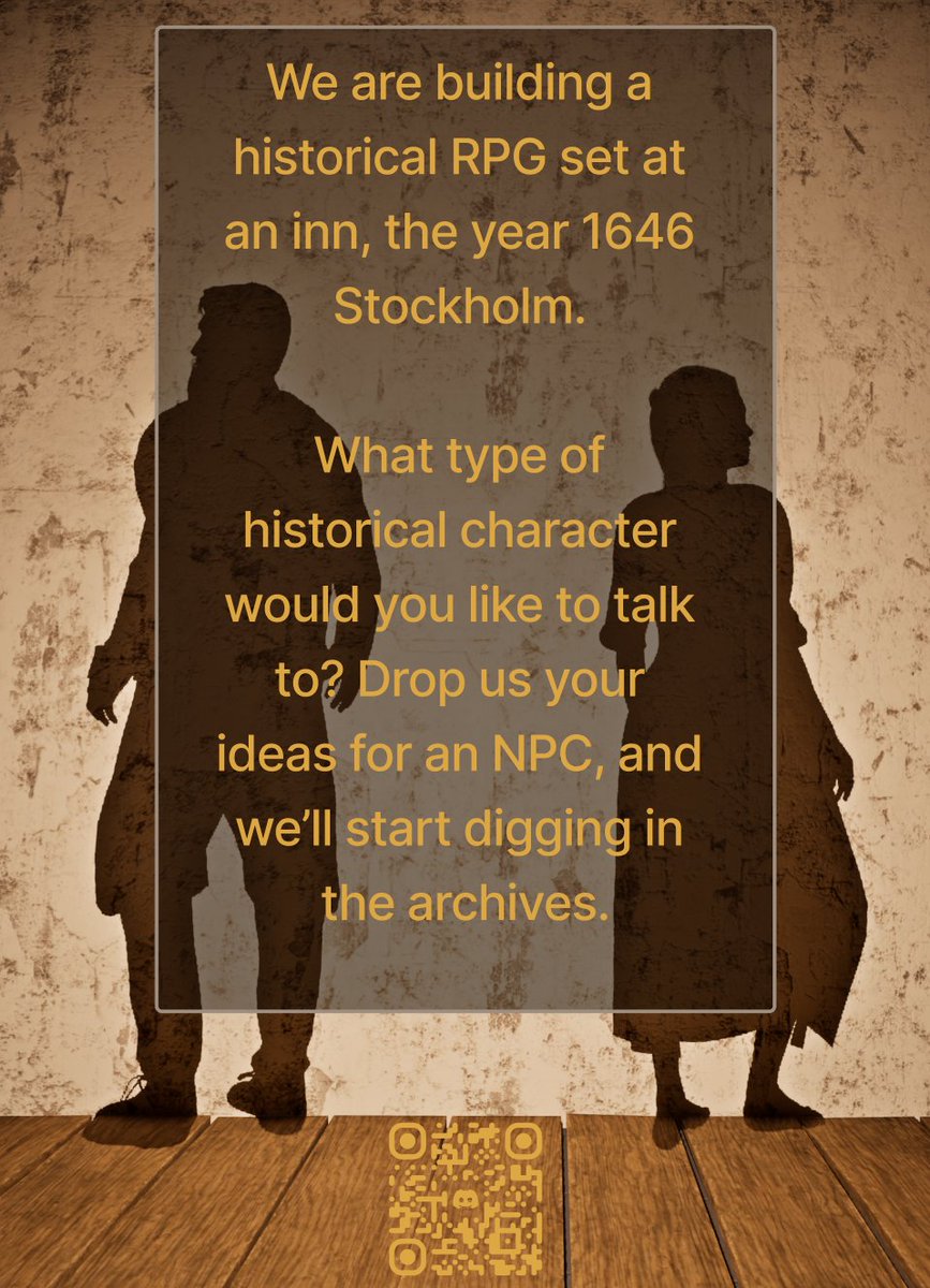 ratterstudios's tweet photo. Please write a comment and give us your best ideas for an NPC in the game. A known historical person, a drunk, a baker, or a prostitute. (A believable 1600s person.) Give us a personality, an event, or a backstory.

Discord link in bio! 🤠 https://t.co/NWGBtOW8aQ