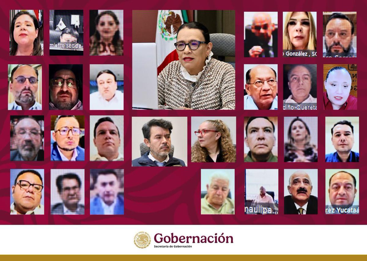 rosaicela_'s tweet photo. Nos reunimos con secretarias y secretarios de Gobierno del país, para seguir fortaleciendo la coordinación de los trabajos prioritarios en la agenda de derechos humanos y gobernabilidad. 🇲🇽 🫱🏽‍🫲🏼 @Claudiashein @arturomedinap https://t.co/nhcYCI4STC