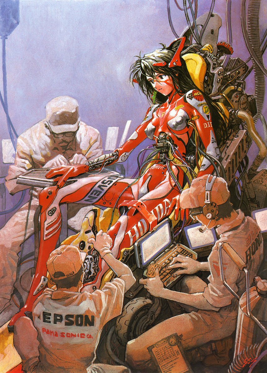 SciFiArchives's tweet photo. Gorgeous Neon Genesis Evangelion art by Yoshiyuki Sadamoto. https://t.co/AidOfmwfuc