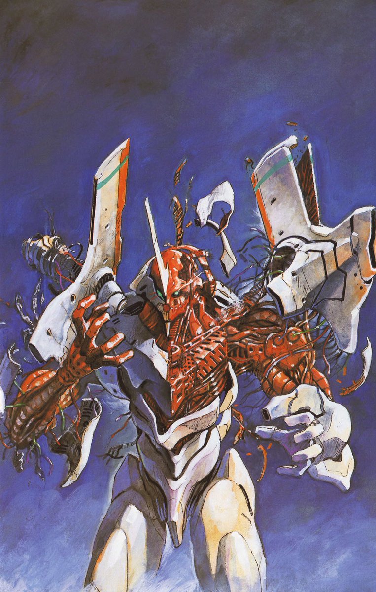 SciFiArchives's tweet photo. Gorgeous Neon Genesis Evangelion art by Yoshiyuki Sadamoto. https://t.co/AidOfmwfuc