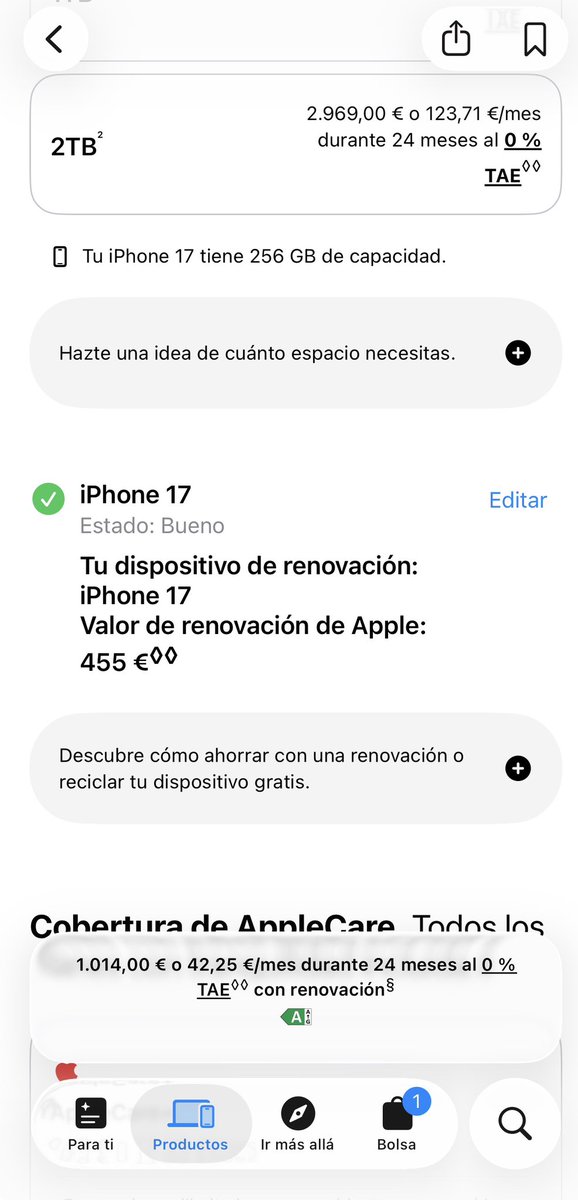 hallgeek's tweet photo. @Apple 455€ por un iphone 17 de 256gb como nuevo con 6 meses  y cuando ustedes lo venden por más del doble…. Ladrones que no tenéis otro nombre 

Os van a dar mucho por donde duele…. Uno que se marcha para Android https://t.co/zBEurfxZI3