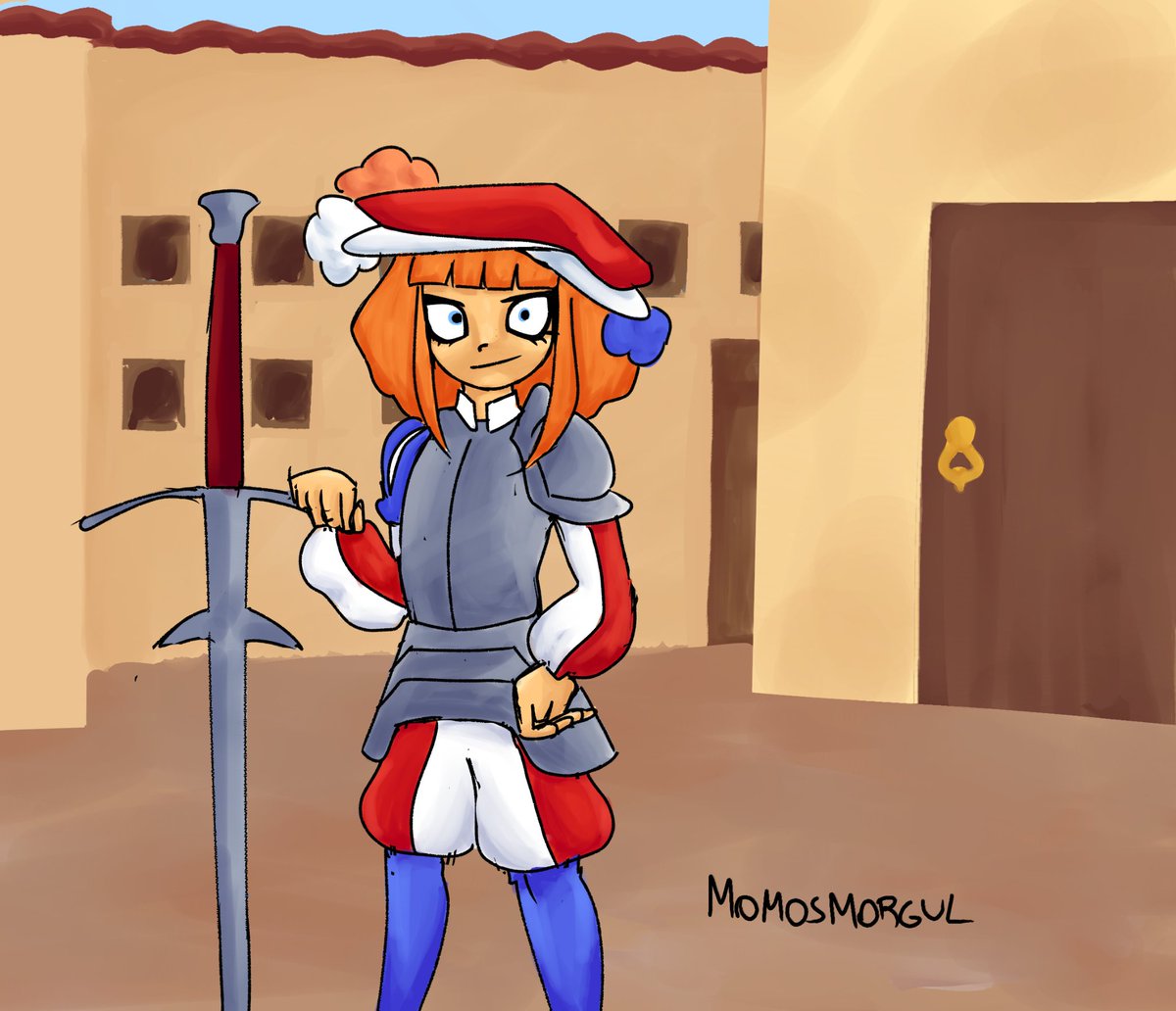 MomosVader4164's tweet photo. First post on this account. Landsknecht Mymy with a Montante.
#ongezellig https://t.co/x03gQMNk8K
