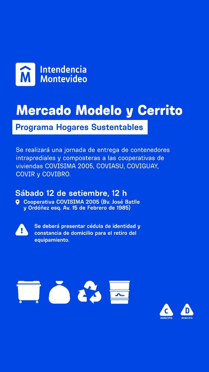 Leoherou's tweet photo. Sábado temprano en Cerro Norte, con Municipio y el Programa Más Barrio, escuchando a vecinas y vecinos, coordinando acciones de drenaje, limpieza y renaturalización
Al mediodía entregamos equipamiento para la clasificación de residuos a 5 cooperativas de cerrito y mercado modelo https://t.co/qKTZYUe6GG
