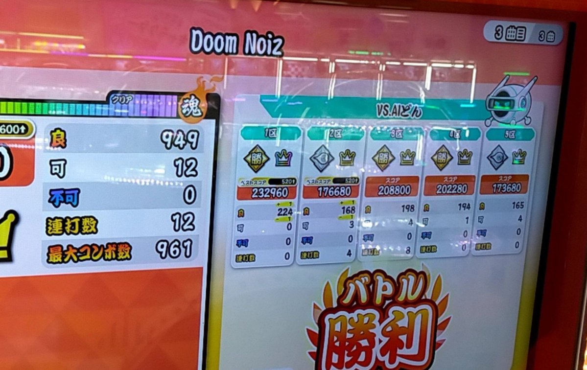 aya3_jp's tweet photo. 玄人2026 初日レポート

Doom Noiz
個人的稼ぎ枠なので極力抑えたい
一桁安定だと余裕ができる

イオシス秋の爆食祭2024
最後の複合+24分の事故率高め
研究する(最初の低速前も)

resume:story(裏)
まずは可25未満が目標
慣れよう
3-5-5-5-3

4枚目は初日一発目(二曲目しか知らない) https://t.co/5LXPHazi8G