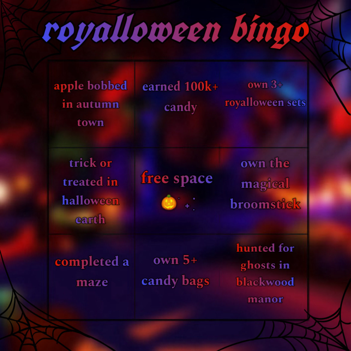 dollsghost_'s tweet photo. since we’re all waiting for royalloween, i made a little bingo board !!
enjoy ♡ https://t.co/ls8EobuFwX