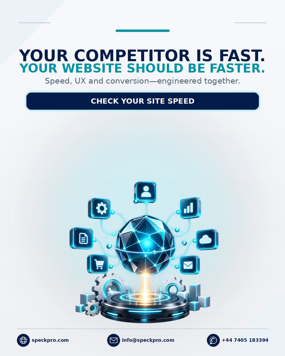 speckprodigital's tweet photo. Ready to move forward? Check Your Site Speed.
Website: https://t.co/dZRUAHjaQH
Email: info@speckpro.com
WhatsApp: +44 7405 183394
#SpeckProDigital #DigitalTransformation #BusinessGrowth #WebDevelopment #MobileAppDevelopment #AI #DigitalMarketing https://t.co/EVIzuS2cnM
