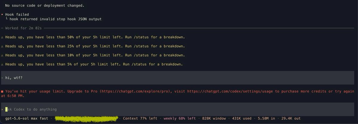 nhoxbinz's tweet photo. @buildwithrajath worse. only this session and it’s stop. usage draining very fast! https://t.co/Si3qGy6vUX
